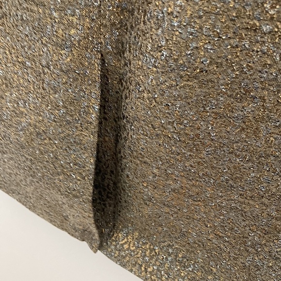 New York & Company Metallic Gold Silver Lined Pencil Skirt Size 8 - Picture 4 of 5